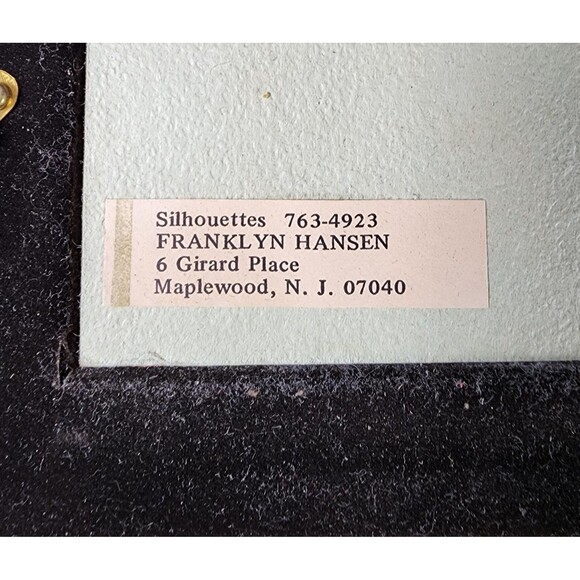 Vintage MCM Silver Gold Picture Frame 5x7 Hollywood Regency 1970s + Silhouette - Picture 8 of 10